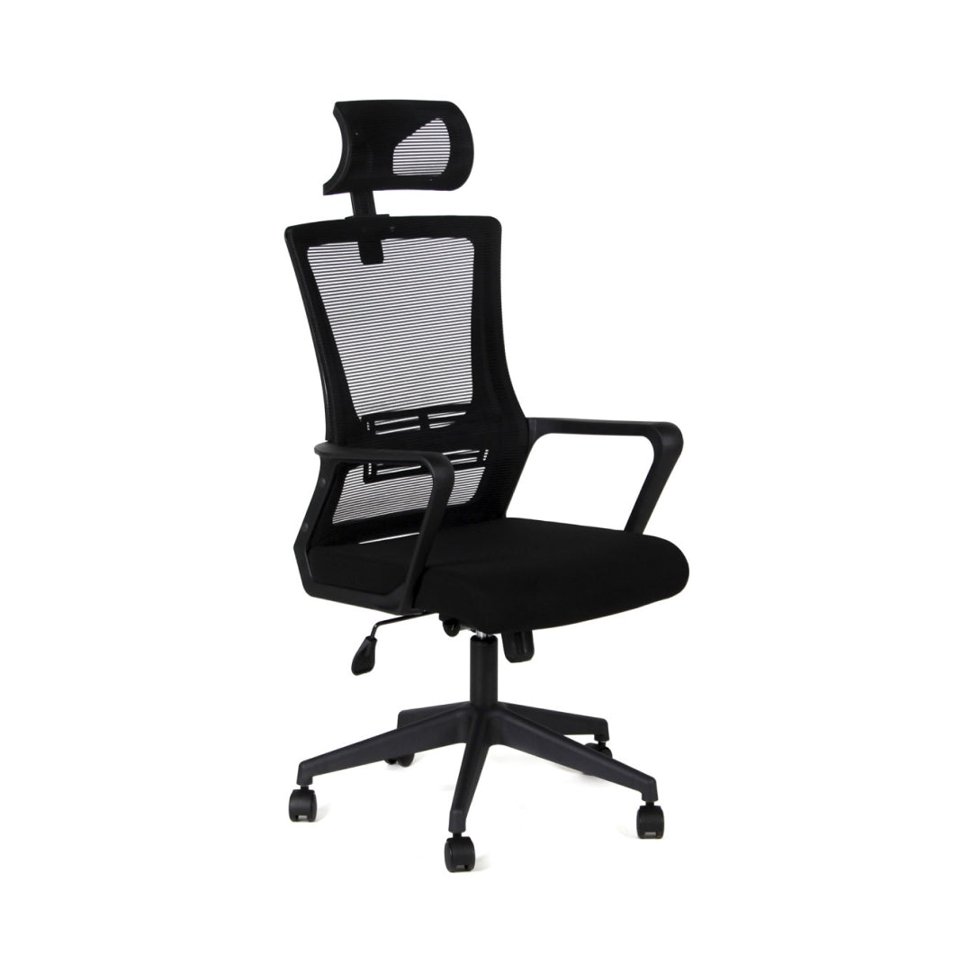 Silla de oficina ergonómica Toledo respaldo negro