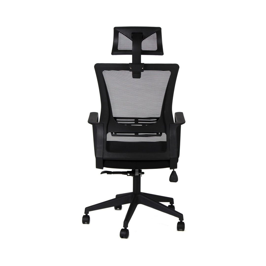 Silla de oficina ergonómica Toledo respaldo negro