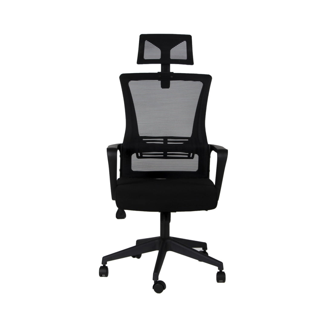 Silla de oficina ergonómica Toledo respaldo negro